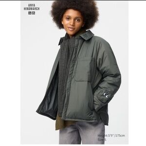 Uniqlo Olive Pufftech Shirt Jacket